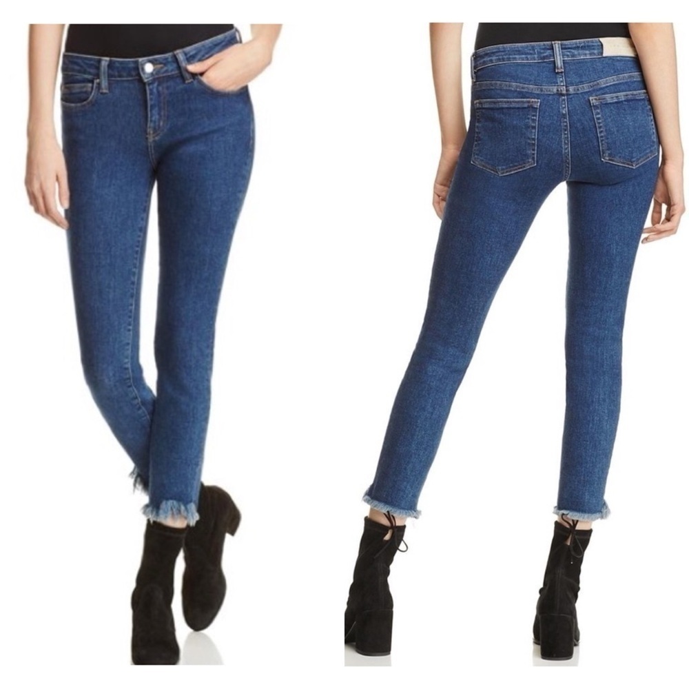 IRO Jarod Skinny Mid-Rise Raw Hem Jeans size 24